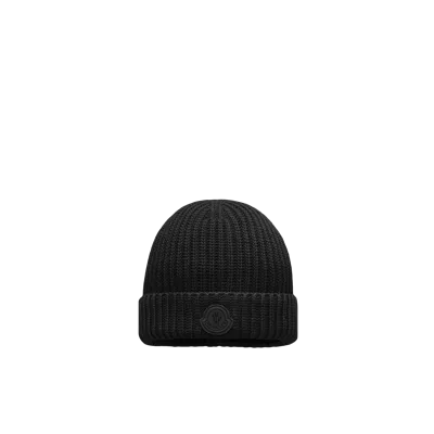 Moncler Collection Bonnet En Coton In Black