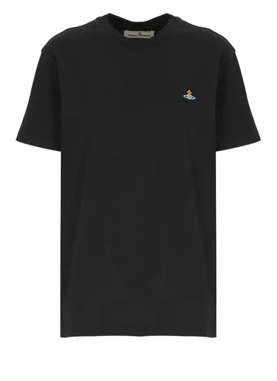 Vivienne Westwood Cotton Crew-neck T-shirt In Black