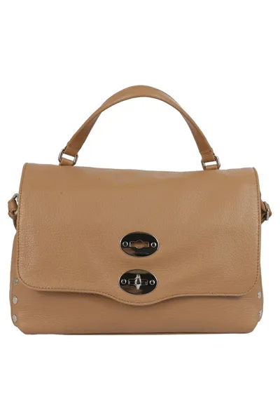 Zanellato Small Postina Foldover Top Tote Bag In Brown