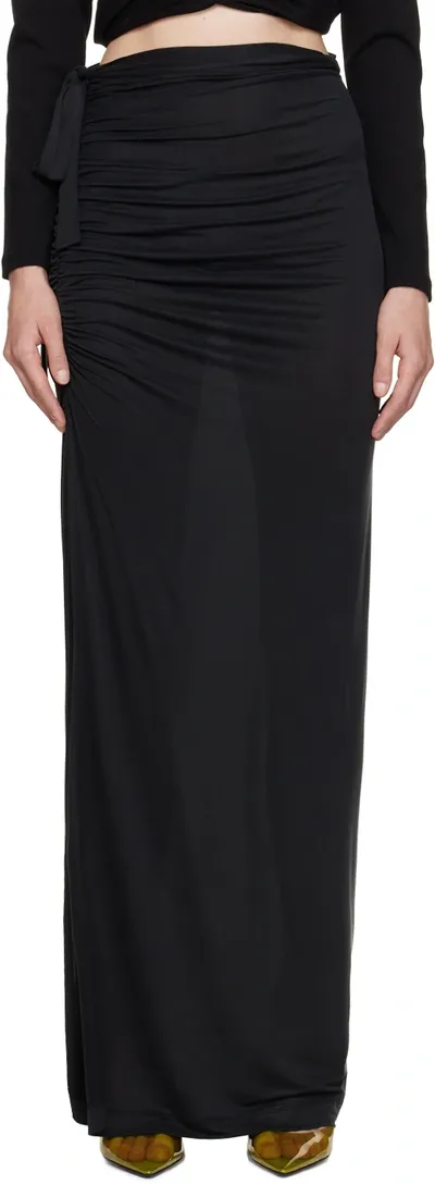 Gauge81 Belem Silk Maxi Skirt In Black