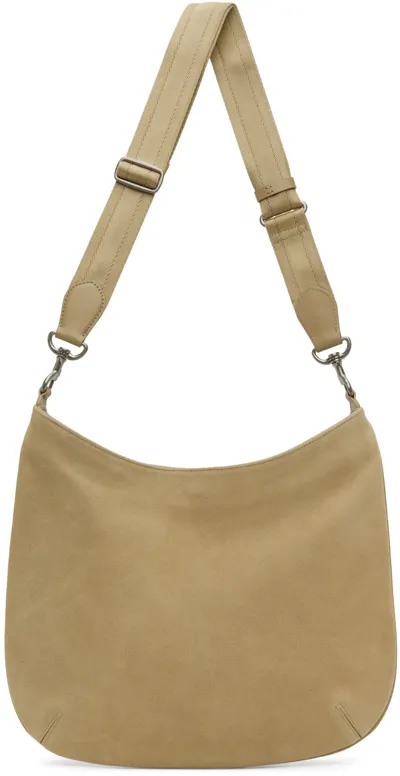 Nothing Written Tan Balloon Suede Bag In Ivory