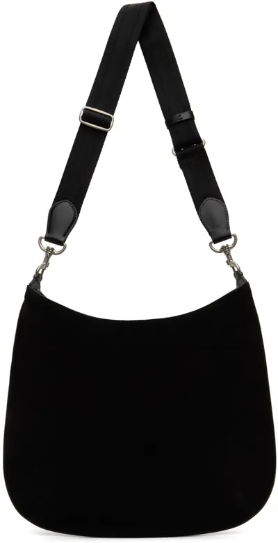 Nothing Written Black Balloon Suede Bag