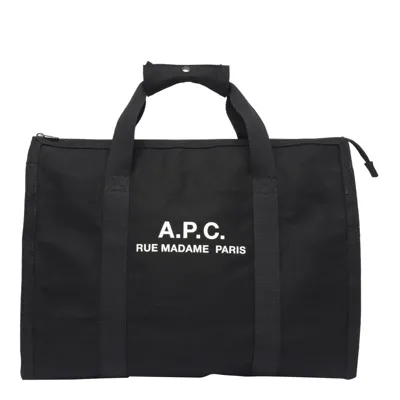 Apc A.p.c. Logo Printed Tote Bag In Black