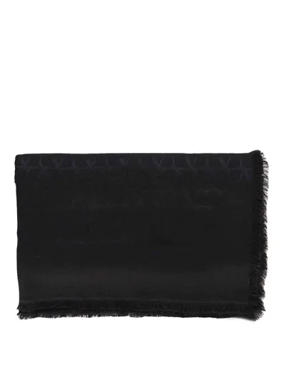 Valentino Toile Iconographe Scarf In Black