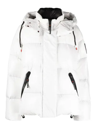 Peuterey Hooded Feather-down Padded Jacket In White