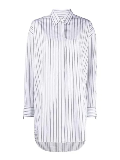 Off-white Striped Cotton Shirt In ホワイト