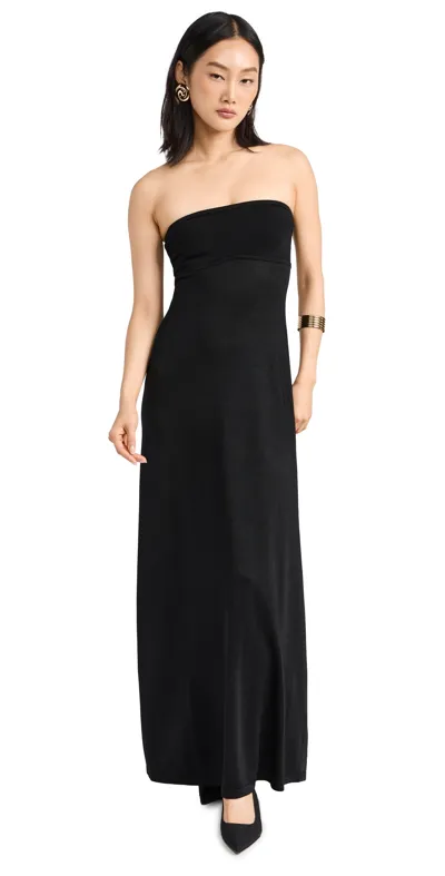 Frame Tube Knit Maxi Dress In Black