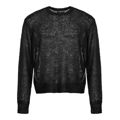 Stussy Loose Knit Sweater In Black