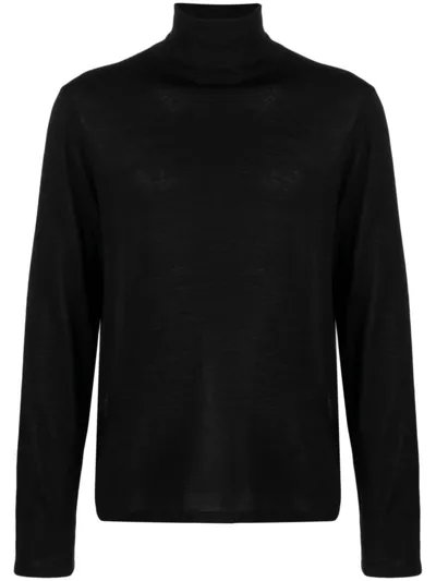 Aspesi 3983 Turtle Neck Sweater In Schwarz