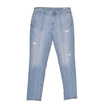 Pre-owned Brunello Cucinelli Herren 100% Baumwolle Distressed Traditionell Für Denim Jeans In Blau