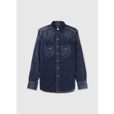 Replay Long Sleeved Denim Shirt Blue