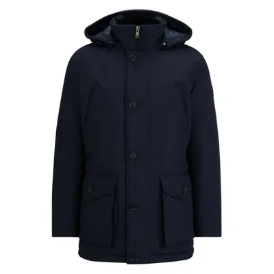 Hugo Boss Osiass Mens Parka In Blue