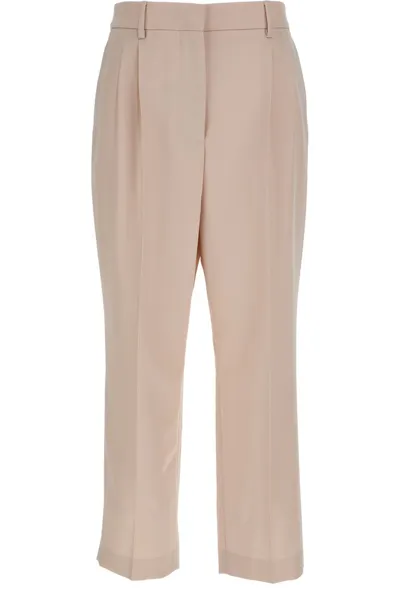 Lanvin High-rise Pleated Trousers In Pink