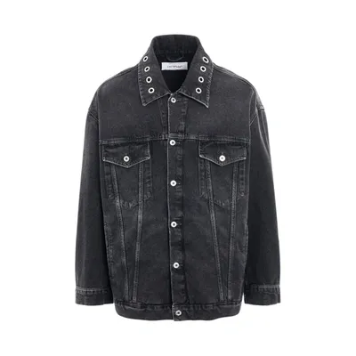 Off-white Grey Arrows Denim Jacket In Black