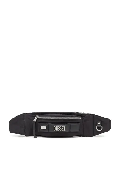 Diesel Logos Belt Bag In Burgundy