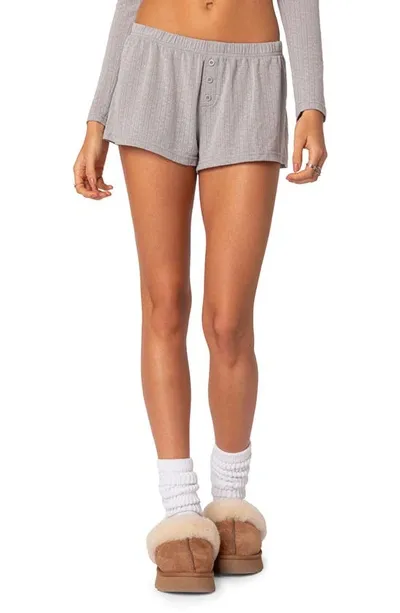 Edikted Women's Homey Pointelle Shorts In Gray