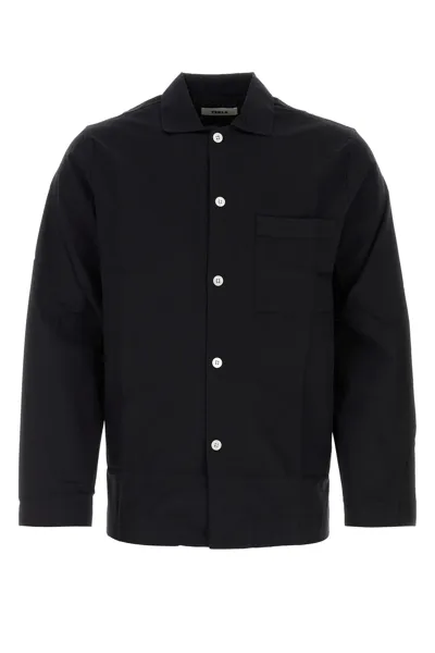 Tekla Black Oversized Pyjama Shirt