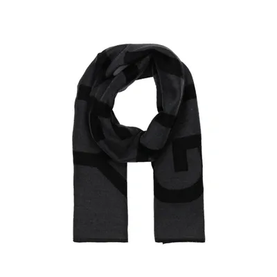 Givenchy Wool Logo Scarf In Gray