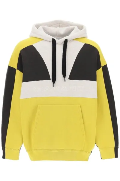 Marant Wasil Color-block Sweatshirt In Yellow,brown,grey