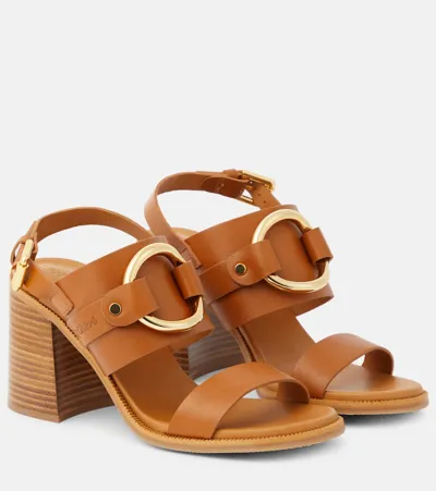 See By Chloé Hana Leather Sandals In Brown