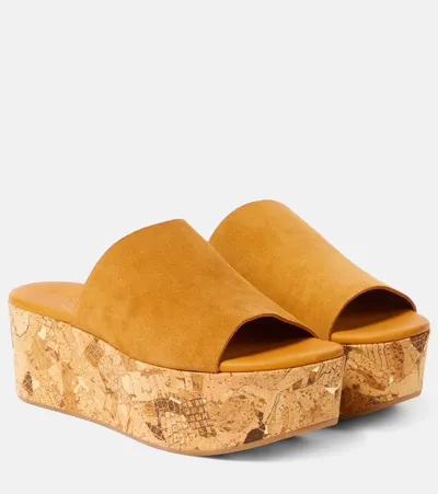 See By Chloé Liana 70 Suede Platform Mules In Brown