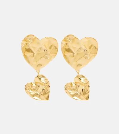 Oscar De La Renta Stacked Earrings In Gold