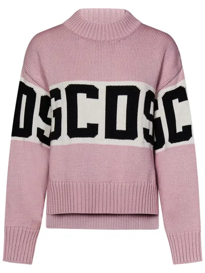 Gcds Long Sleeve Sweater In Pink