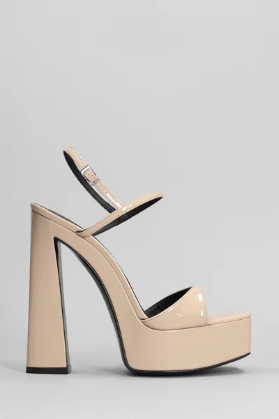 Giuseppe Zanotti Sylvy Sandals In Powder Patent Leather