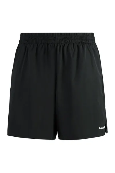 Jil Sander Techno Fabric Bermuda-shorts In Black