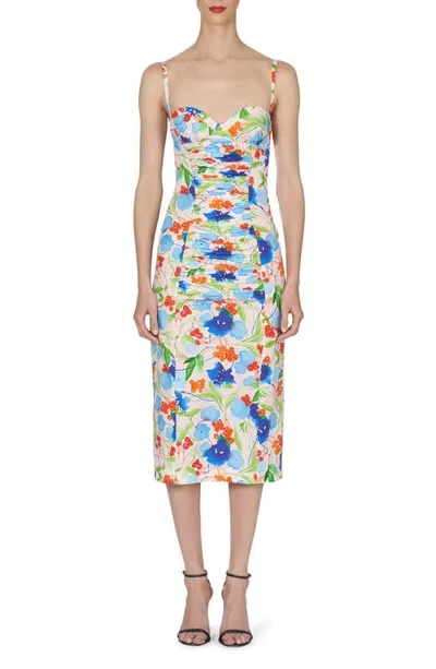 Carolina Herrera Cotton Midi Dress In Multi