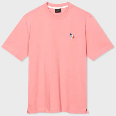 Ps By Paul Smith Ps Paul Smith Mens Reg Fit Ss T Shirt Broad Zebra In Pink