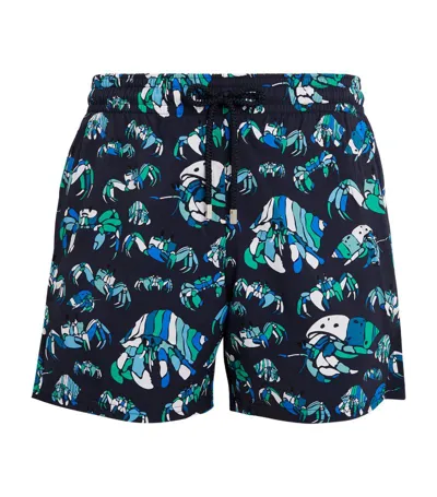 Vilebrequin Hermit Crab Print Moorise Swim Shorts In Bleu Marine