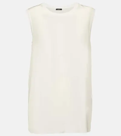 Joseph Silk Stretch Tank Top In Neutrals