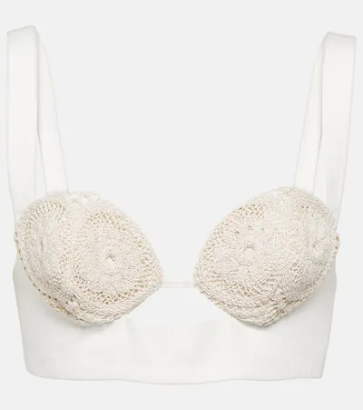 Sir Atacama Linen Bralette In Beige