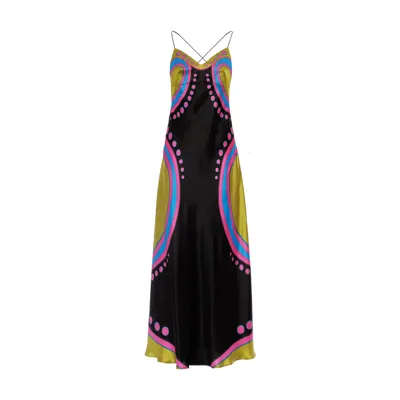 La Doublej Eros Spritz-print Maxi Dress In Spritz Placée