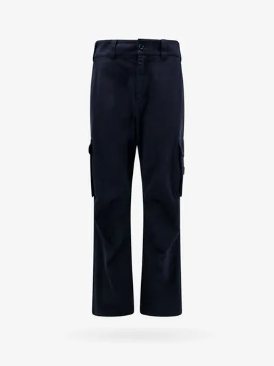 Dolce & Gabbana Dg Essentials Logo-plaque Cargo Trousers In Blue