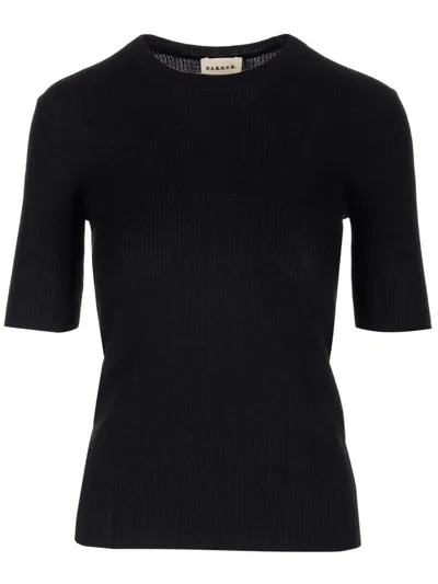 P.a.r.o.s.h Ribbed Wool Sweater In Black