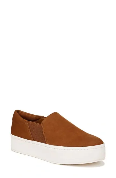 Vince Warren Suede Slip-on Sneakers In Brown