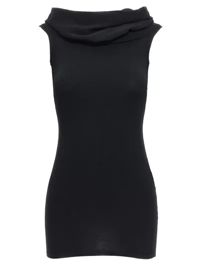 Wardrobe.nyc Mini Off Shoulder Dress In Black