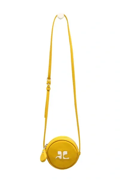 Courrèges Small Circle  Bags In Yellow