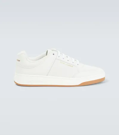 Saint Laurent Sl/61 Leather Sneakers In White