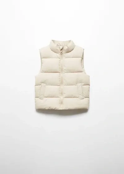 Mango Kids' Gilet In White