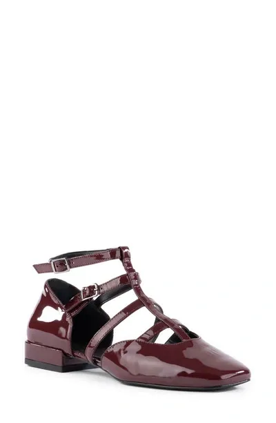 Seychelles Kissing Booth Heeled Sandal In Burgundy, Women's At Urban Outfitters In Red