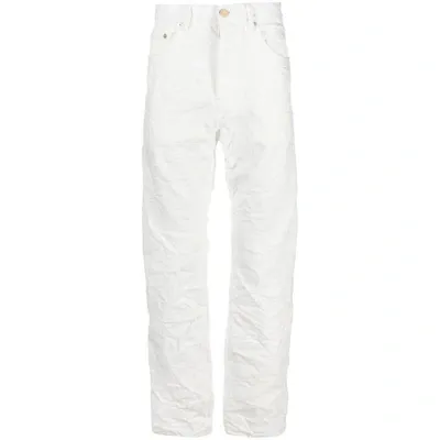 Purple Brand P001 Straight-leg Distressed Jeans In Blanco