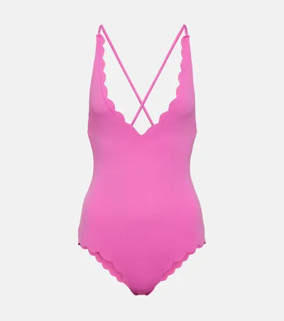 Marysia North Maillot Scalloped Swimsuit In Pink