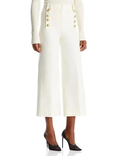 Derek Lam 10 Crosby Womens Denim High Rise Wide Leg Jeans In White