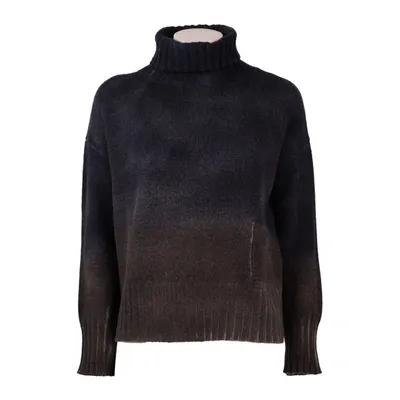 Base Airbrushed Shaded Turtleneck Sweater In Multicolor