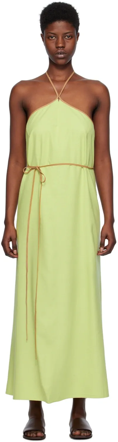 Baserange Green Ligo Maxi Dress In Lime