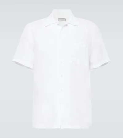 Canali Linen Shirt In White