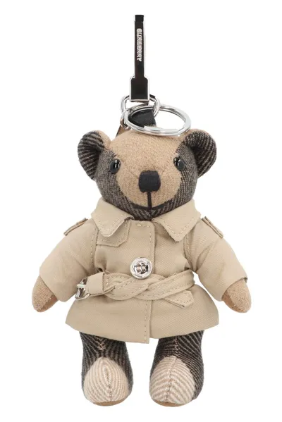 Burberry Bear Charm Keychain In A Archive Beige